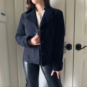 90s Vintage Black Suede Jacket